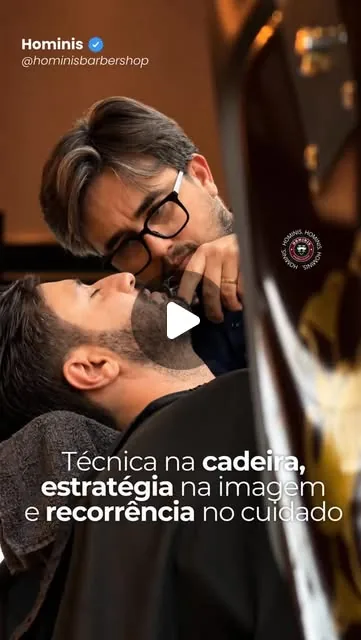 Publicação oficial da Hominis mostrando atendimento de barba